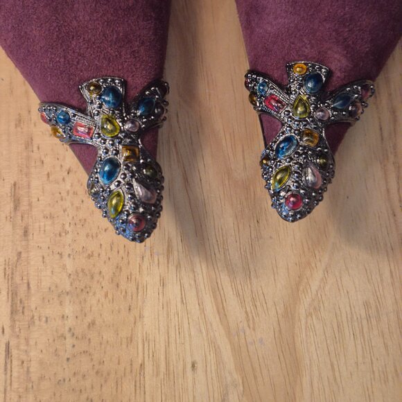 Lazzaro Fur-Lined Suede High Heeled Boots – Never Worn, 10 US (41 EU) - Picture 5 of 5